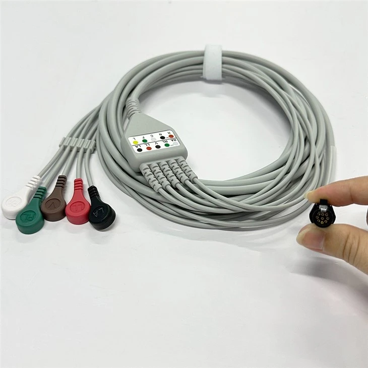 Welch Allyn Compatible 9-Pin 5-Lead Reusable ECG/EKG Lead Wire factory