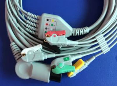 Kwalità Stabbli KAMPJUNI TA 'L-ARJA 5ead ECG Cable, IEC / AHA, clip bil-marka CE