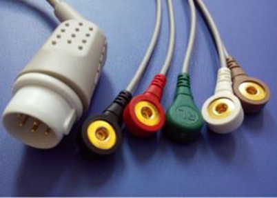 Philips Kompatibbli 12pin M3046a, m1102a 5ead ECG Cable, IEC, clip bil-marka CE