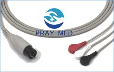 Kejbils ECG ta ’3pin 3pin Għall mindray / goldway