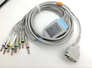 Fukuda Densih kejbil EKG ta '10 ċomb, DIN3.0, IEC