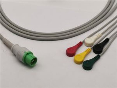 Mindray Compatible 12 Pin ECG Adapter Cable 5 Snaps Leads