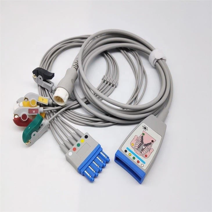 M1968A/M1644A/M1673A/M1671A ECG Leadwire 5-Leads