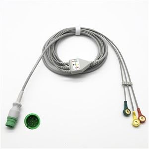 IEC Clip ECG Cable 3Lead Għal Mediana D500 13pin