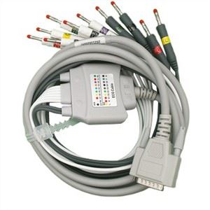 Zoncare 10 Lead EKG Cable Bil Banana 4.0 36pin